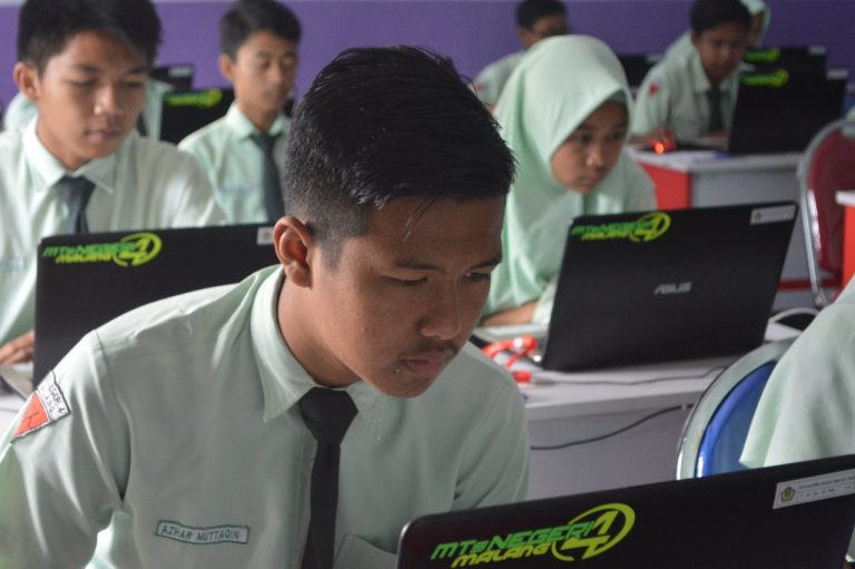 Diikuti Sebanyak 220 Siswa, MTs Negeri 4 Malang Laksanakan Simulasi UNBK